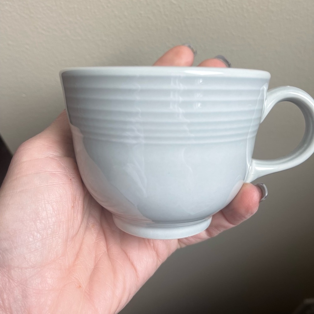 Fiesta Fiestaware retired grey teacup mug